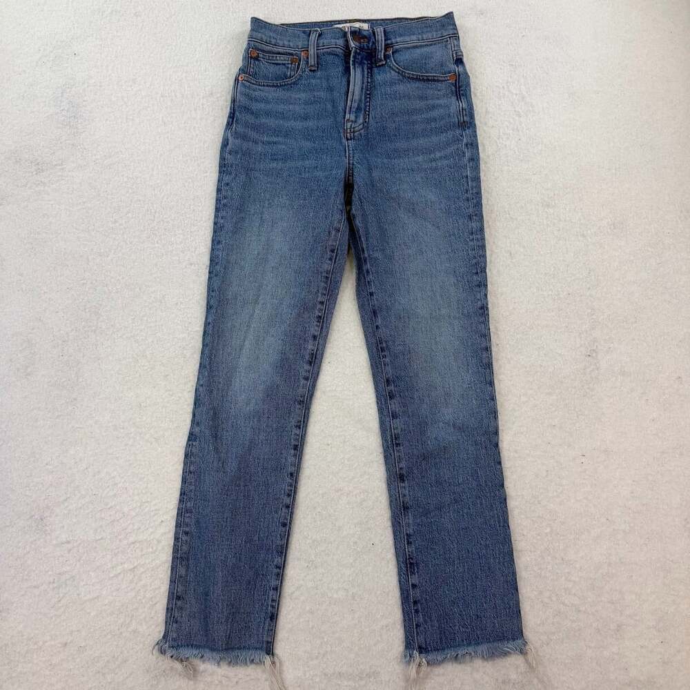 Madewell The Perfect Vintage Jean Women's High Rise Raw Hem Denim Capsule Sz 24